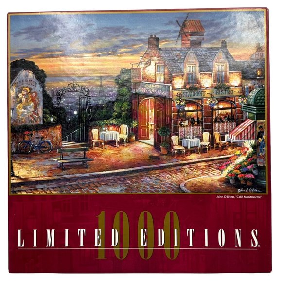 RoseArt Puzzle Cafe Montmartre 1000 Pieces Jigsaw Limited Edition 2004 Vintage - Picture 1 of 10
